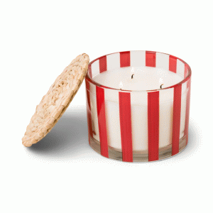 AF1206EU Al Fresco Red Glass Candle Rosewood Vanilla 340gr